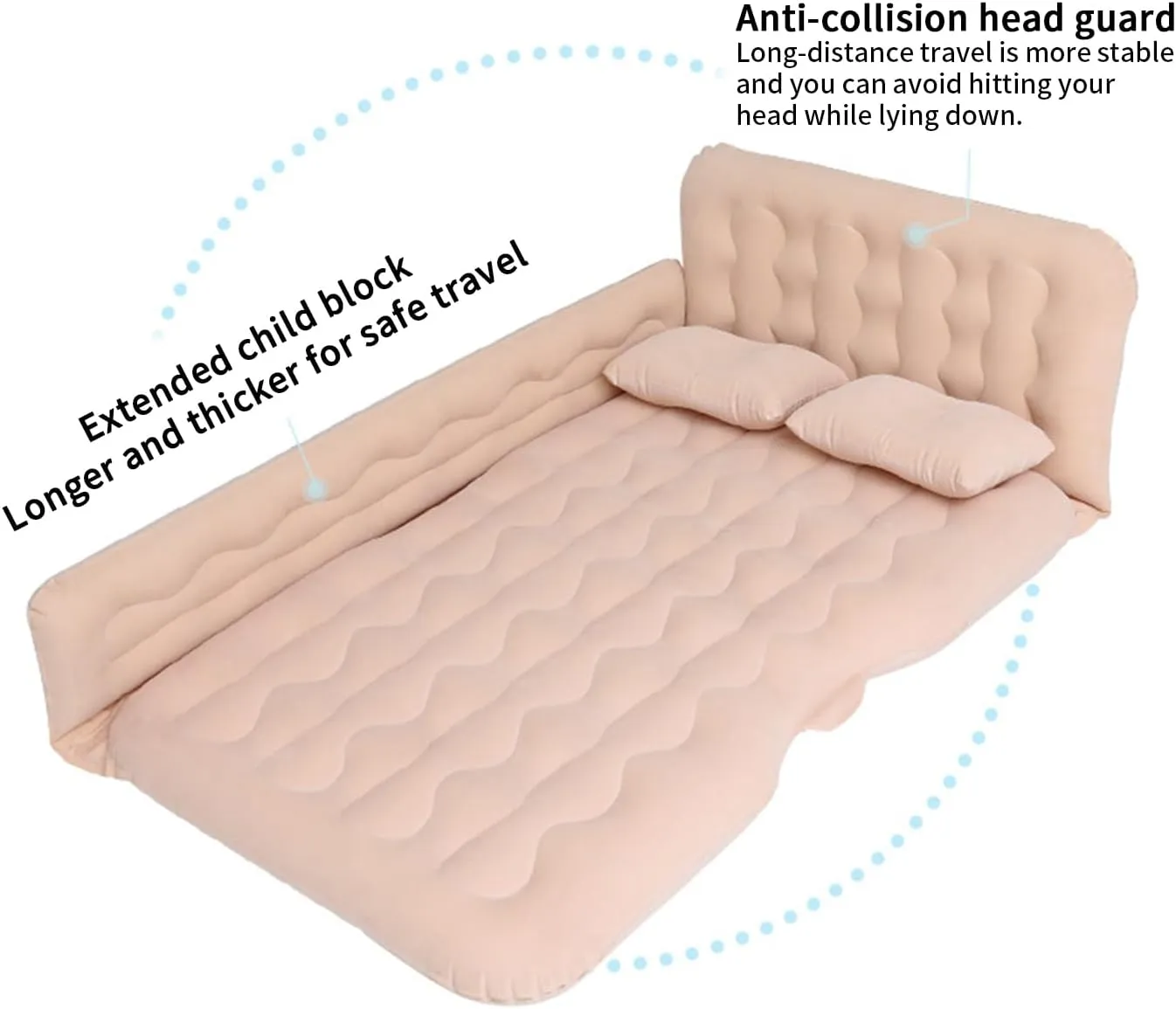 Car Air Mattress,Camping Air Mattresses for Toyota Sienna 2021 2022 2023 2024, Car Bed Air Mattress with Electric Pump, Car Bed for Outdoor and Travel,A Beige