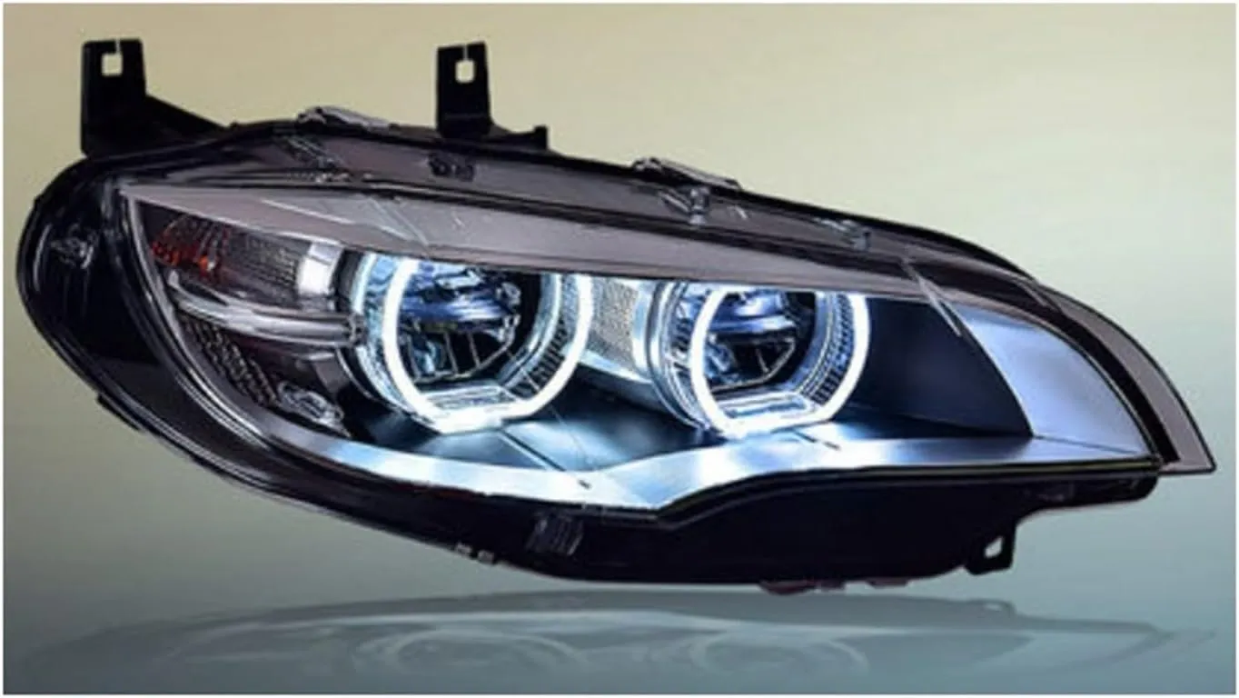 Car Styling Head Lamp Compatible For BMW X6 E71 Headlights 2007-2013 X5 E70 Angel Eye Headlight DRL Signal Lamp Auto Accessories(Headlight)
