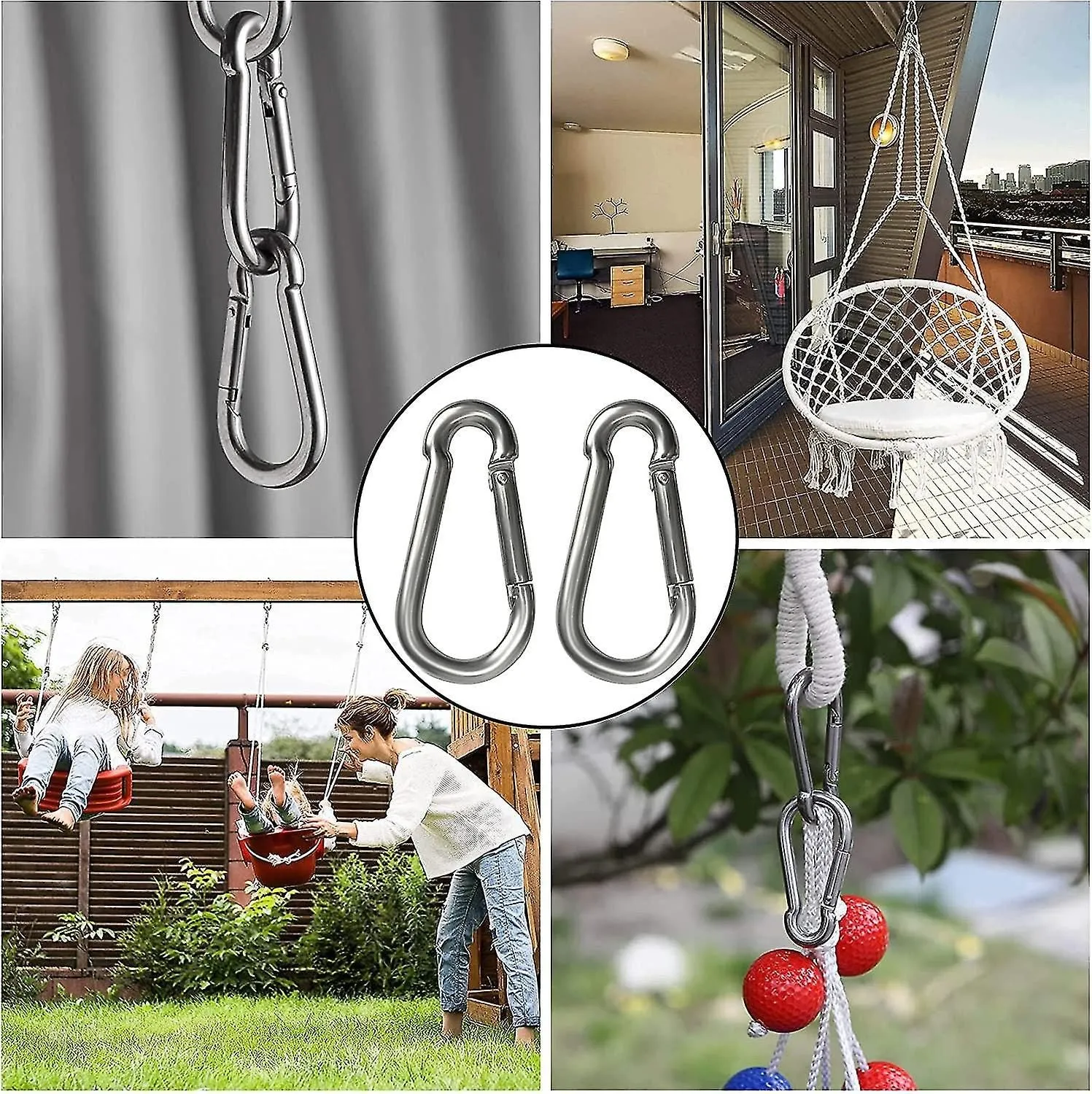 Carabiner Keychain[2 Piece],sports Carabiner Carabiner Hook,stainless Carabiners