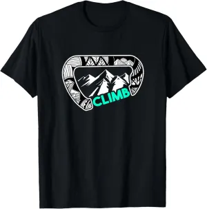 Carabiner Rock Climbing Gifts Print Climbing Bouldering T-Shirt