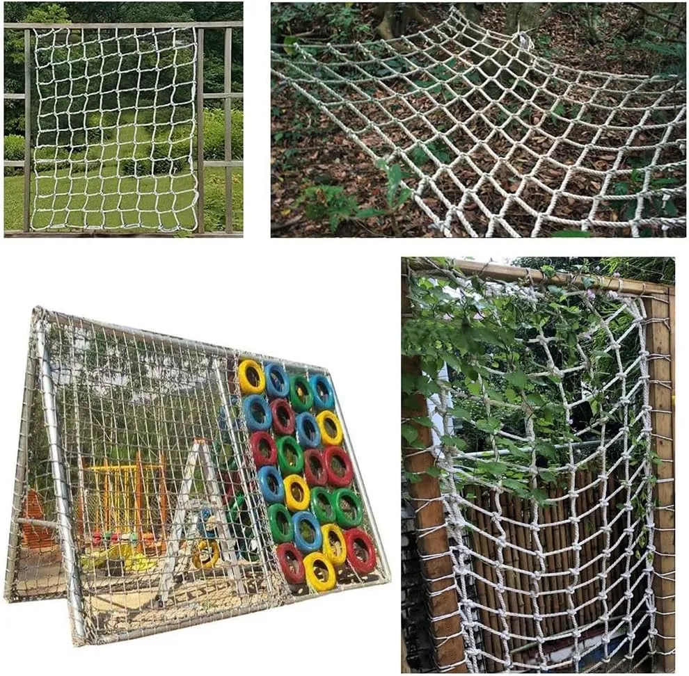 Cargo Climbing Net Outdoor Treehouse Nylon Truck Trailer Nets Playground Heavy Duty Swings Net Safety Net Cargo Net Child Playground Climbing Netting (Color : 6mm-8cm, Size : 1X3m/3.3X9.8ft)