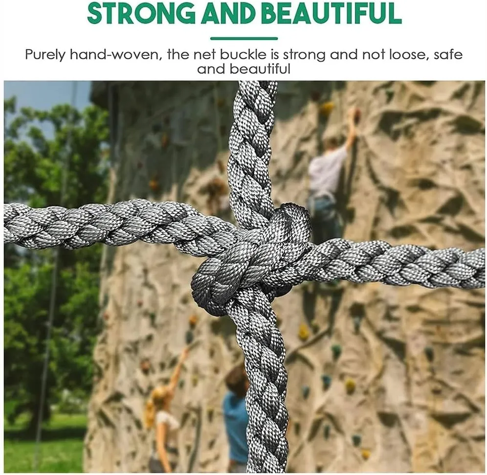 Cargo Climbing Net Outdoor Treehouse Nylon Truck Trailer Nets Playground Heavy Duty Swings Net Safety Net Cargo Net Child Playground Climbing Netting (Color : 6mm-8cm, Size : 1X3m/3.3X9.8ft)