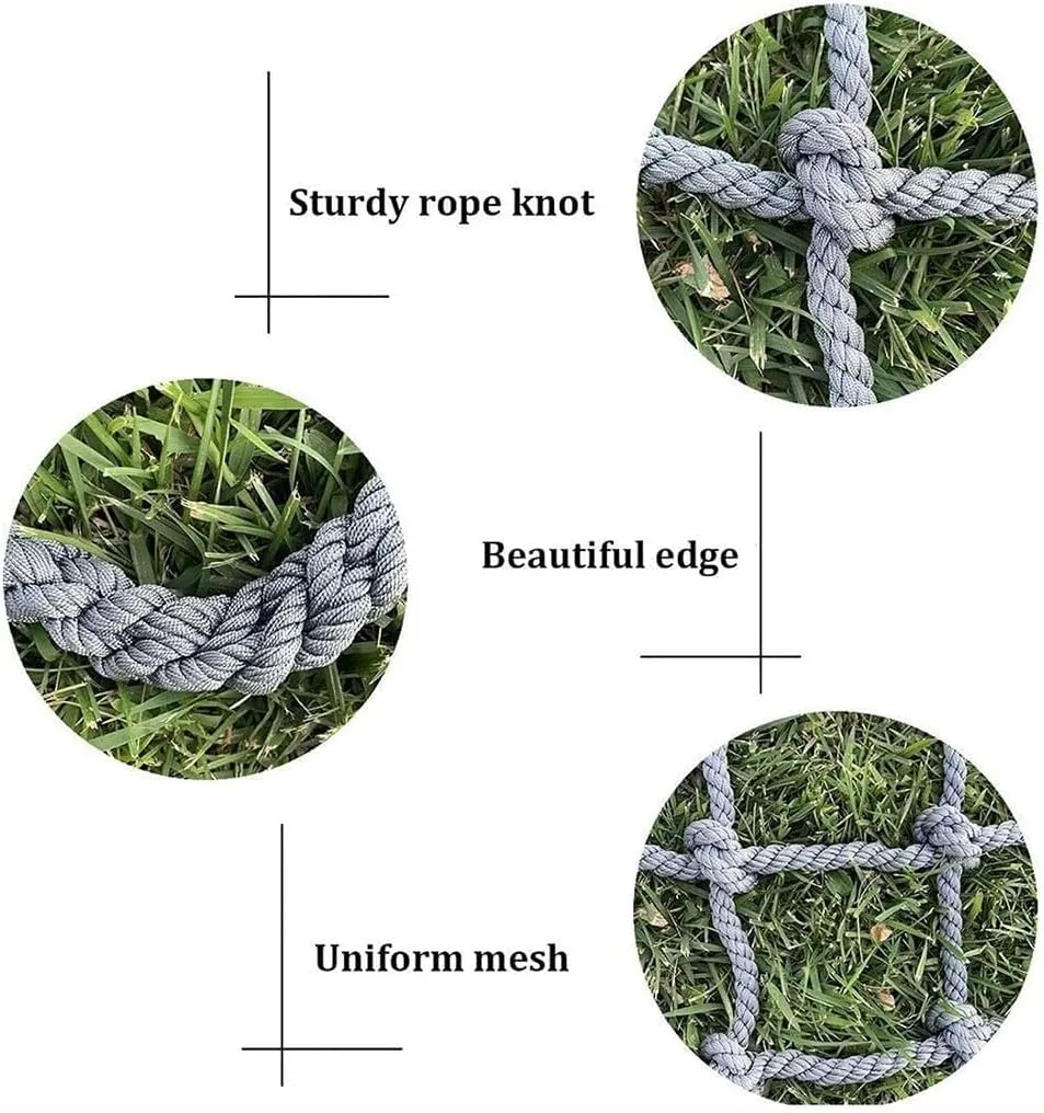 Cargo Climbing Net Outdoor Treehouse Nylon Truck Trailer Nets Playground Heavy Duty Swings Net Safety Net Cargo Net Child Playground Climbing Netting (Color : 6mm-8cm, Size : 1X3m/3.3X9.8ft)