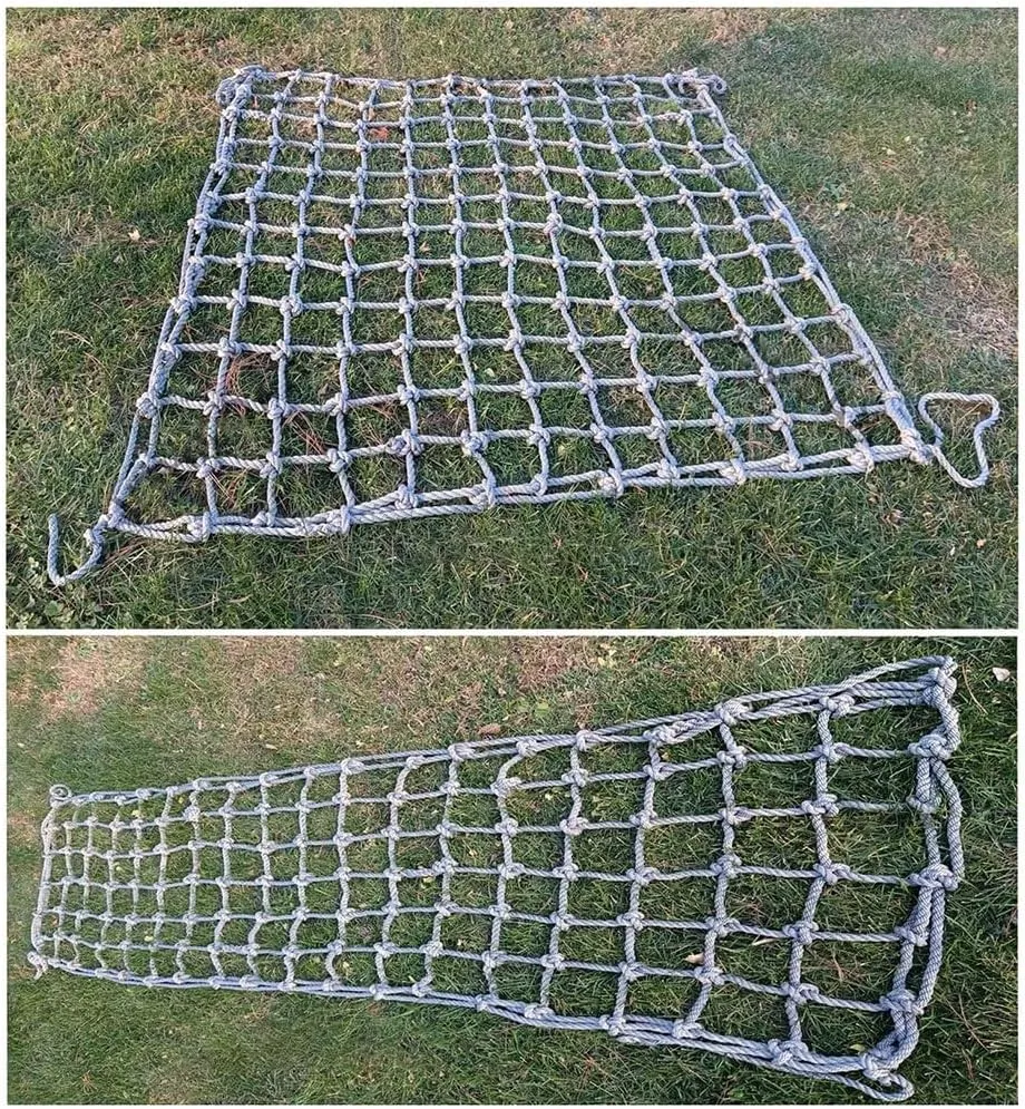 Cargo Climbing Net Outdoor Treehouse Nylon Truck Trailer Nets Playground Heavy Duty Swings Net Safety Net Cargo Net Child Playground Climbing Netting (Color : 6mm-8cm, Size : 1X3m/3.3X9.8ft)