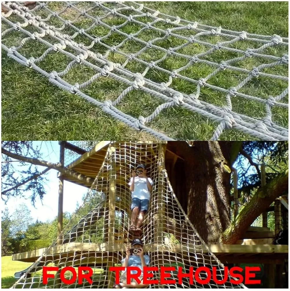 Cargo Climbing Net Outdoor Treehouse Nylon Truck Trailer Nets Playground Heavy Duty Swings Net Safety Net Cargo Net Child Playground Climbing Netting (Color : 6mm-8cm, Size : 1X3m/3.3X9.8ft)