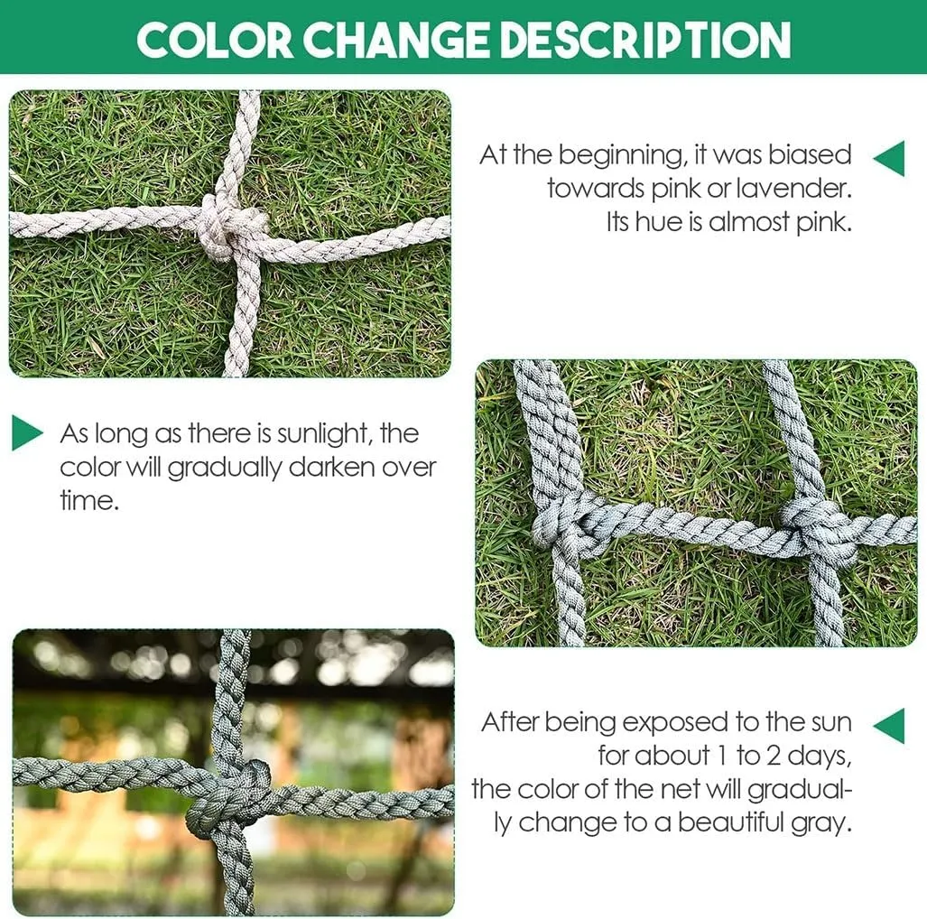 Cargo Climbing Net Outdoor Treehouse Nylon Truck Trailer Nets Playground Heavy Duty Swings Net Safety Net Cargo Net Child Playground Climbing Netting (Color : 6mm-8cm, Size : 1X3m/3.3X9.8ft)