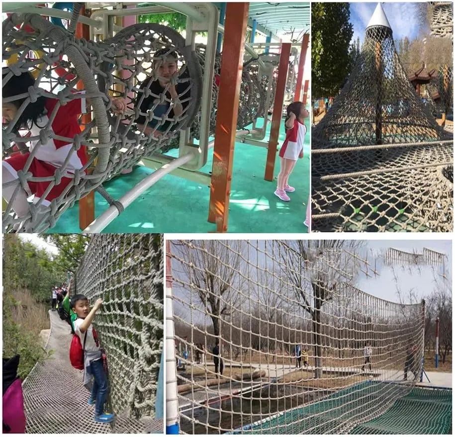 Cargo Climbing Net Outdoor Treehouse Nylon Truck Trailer Nets Playground Heavy Duty Swings Net Safety Net Cargo Net Child Playground Climbing Netting Dia 6mm (Size : 3X3m/9.8X9.8ft)