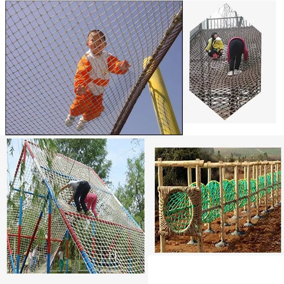 Cargo Climbing Net Outdoor Treehouse Nylon Truck Trailer Nets Playground Heavy Duty Swings Net Safety Net Cargo Net Child Playground Climbing Netting Dia 6mm (Size : 3X3m/9.8X9.8ft)