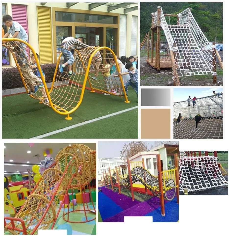 Cargo Climbing Net Outdoor Treehouse Nylon Truck Trailer Nets Playground Heavy Duty Swings Net Safety Net Cargo Net Child Playground Climbing Netting Dia 6mm (Size : 3X3m/9.8X9.8ft)