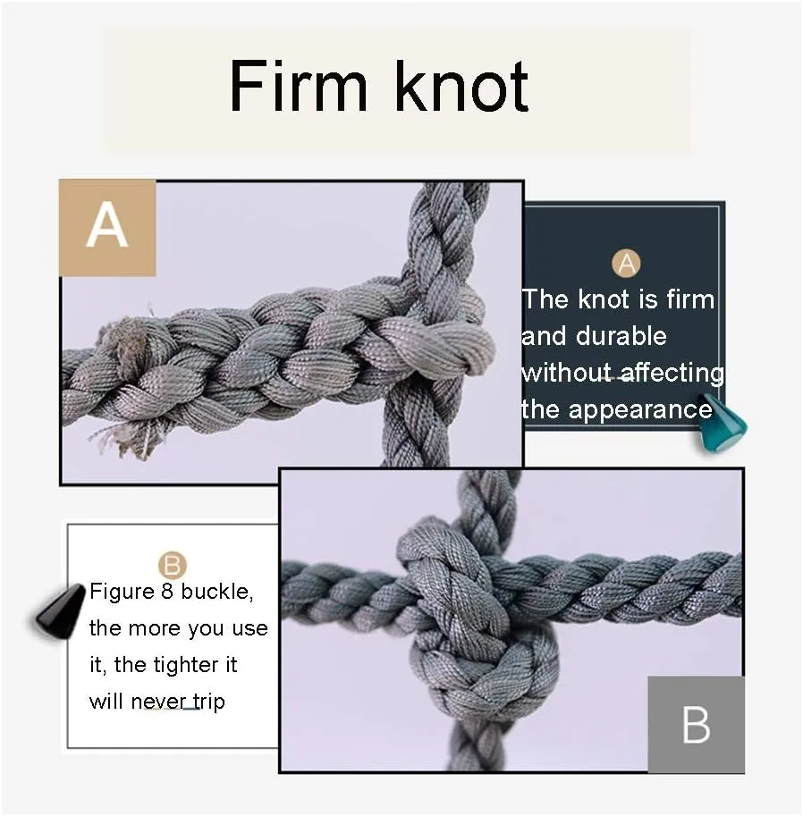 Cargo Net Nylon Truck Trailer Nets Safety Net Rope Ladder Netting Cargo Climbing Net Child Playground Climbing Netting Rope Net Climbing Netting Cargo Net Dia 8mm (Size : 1X1m/3.3X3.3ft)