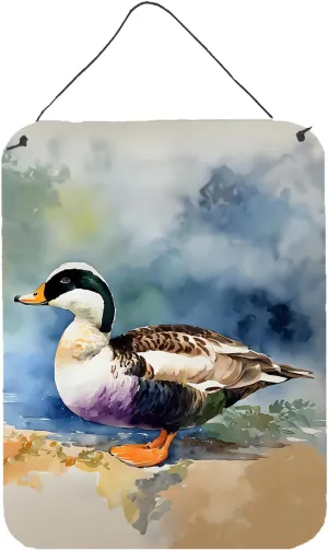 Caroline's Treasures Common Eider Duck Wall or Door Hanging Prints Aluminum Metal Sign Kitchen Wall Bar Bathroom Plaque Home Decor Front Door Plaque, 12x16, Multicolor