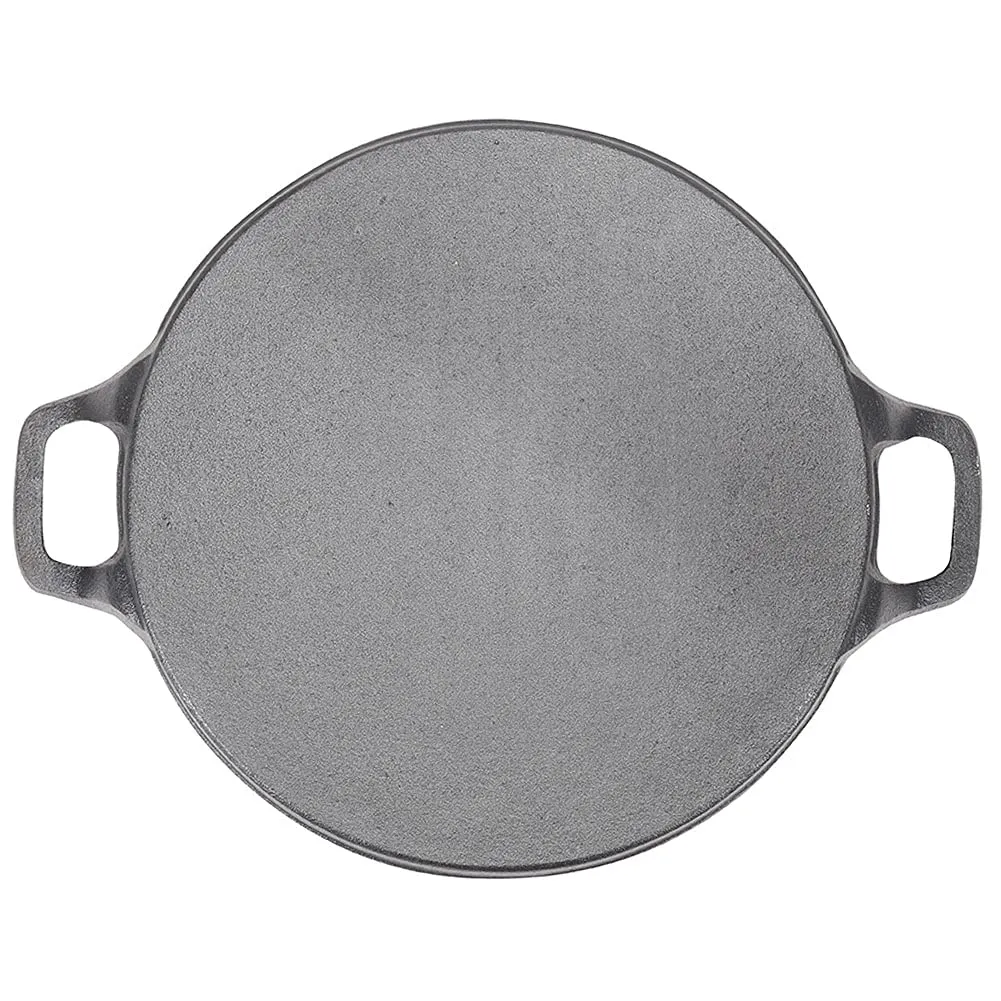 Cast Iron Griddle Plate 30cm Round BBQ Pan Cooking Grill for Stove & Oven