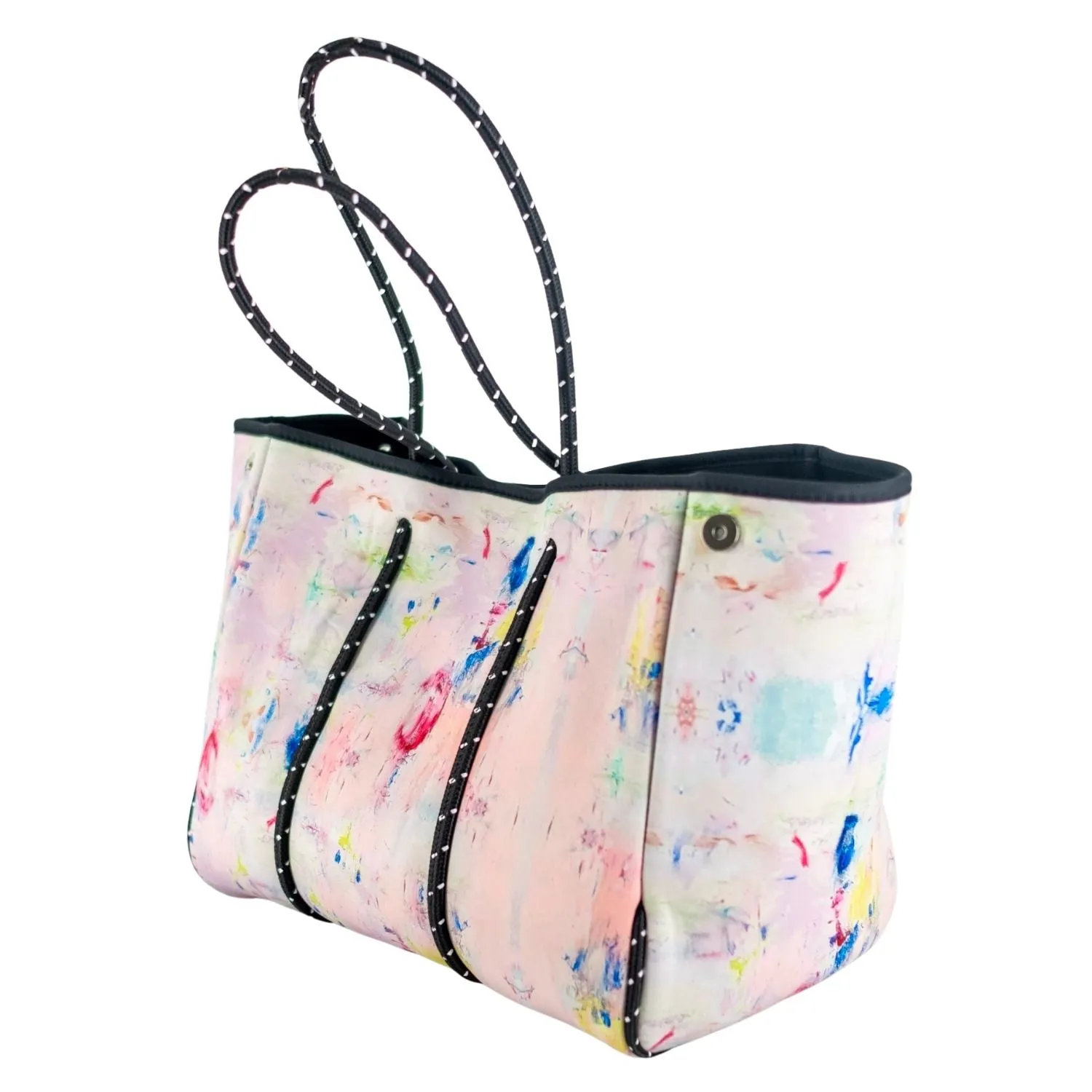 Charlotte Neoprene Tote Artsy Watercolor