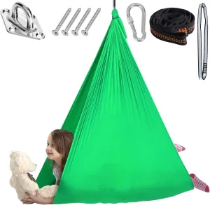 Chihee Sensory Swing Therapy Swing Hammock Indoor Outdoor for Kids, Hardware Included, Soft Breathable Nylon Cuddle Swing Joy Hammock for Child Adult with Autism, ADHD, Aspergers, Sensory Integration