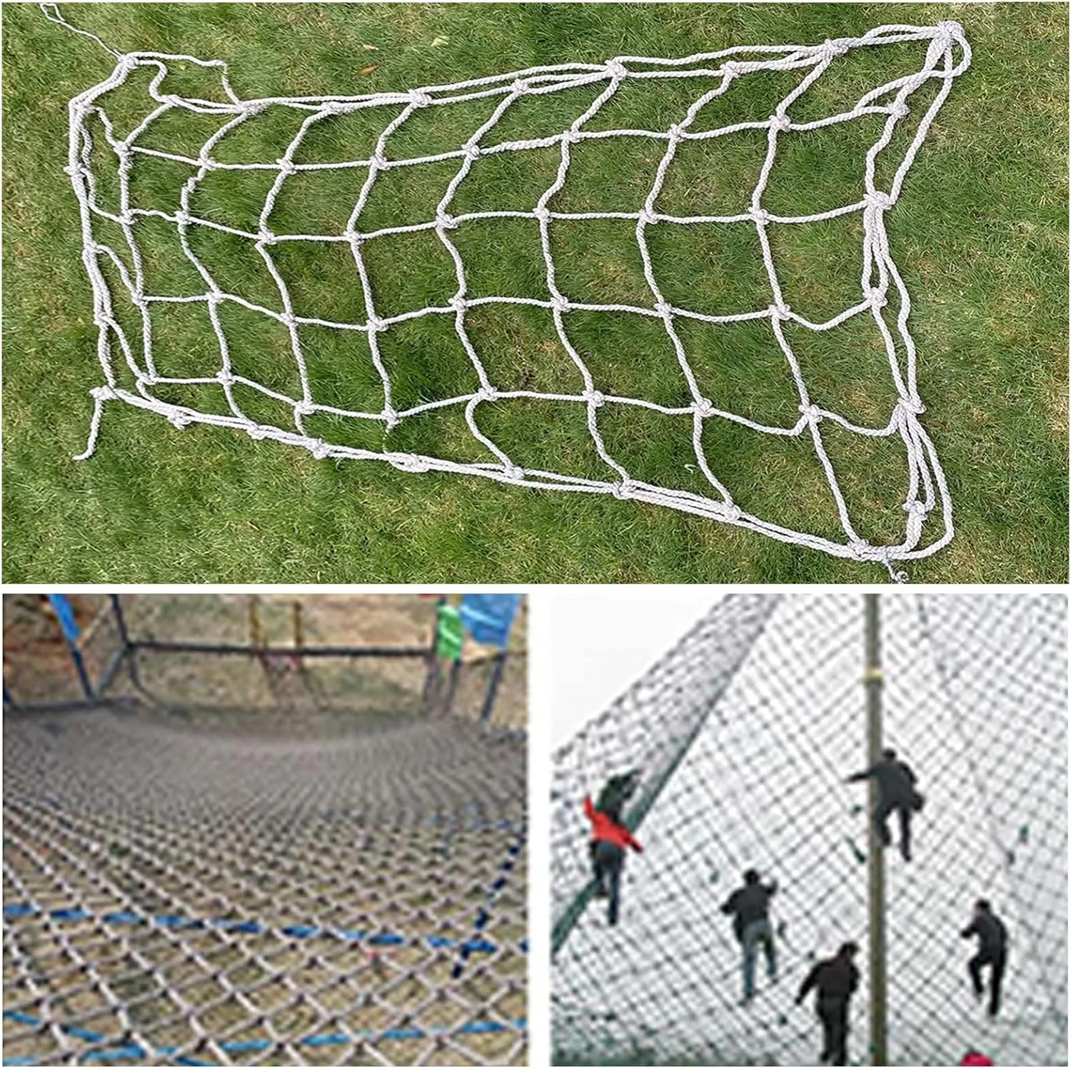 Child Adults Playground Climbing Netting Cargo Climbing Net Outdoor Treehouse Truck Trailer Nets Heavy Duty Swings Net Safety Net,255.91 * 275.59 inch