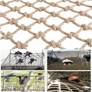 Child Climbing Rope Net Tree House Swing Cargo Net Heavy Duty Hemp Rope Birds Net Outdoor Playground Fence Safety Net Kids Rope Ladder Decoration (Size : 23m(6x9ft))