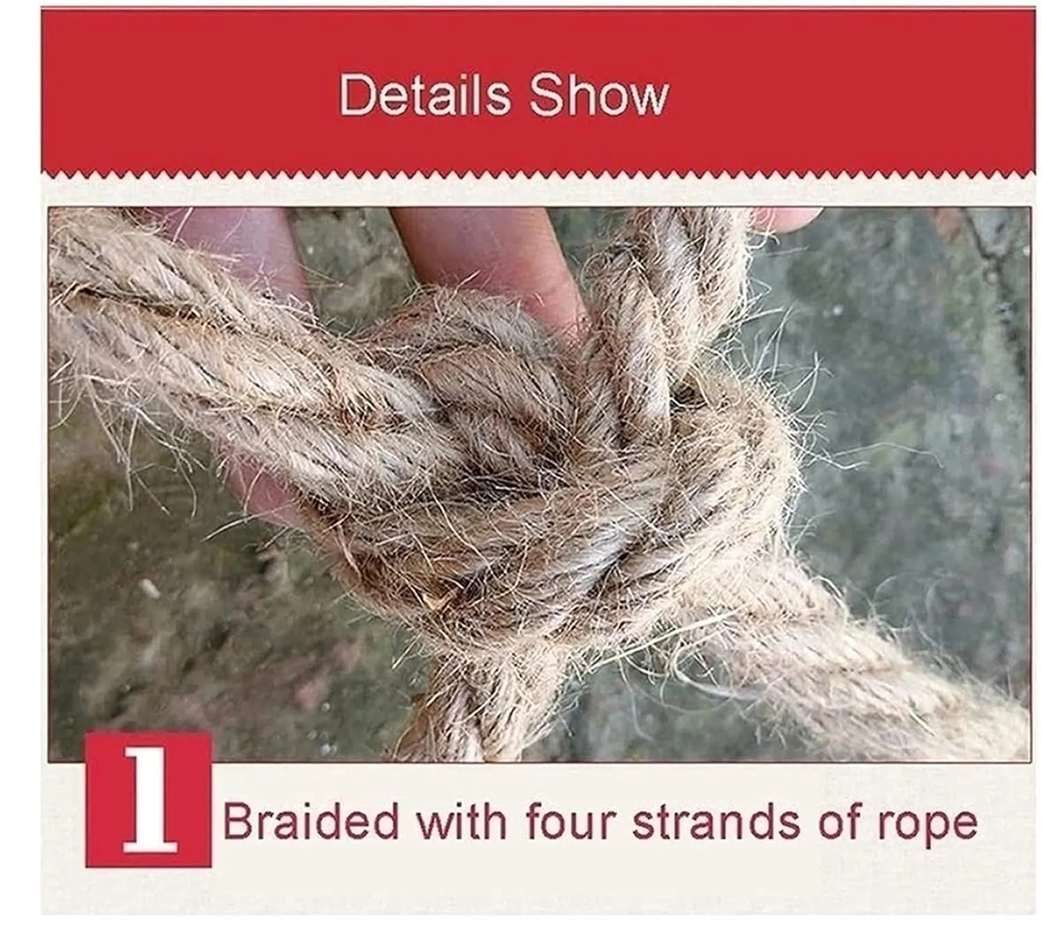 Child Climbing Rope Net Tree House Swing Cargo Net Heavy Duty Hemp Rope Birds Net Outdoor Playground Fence Safety Net Kids Rope Ladder Decoration (Size : 23m(6x9ft))