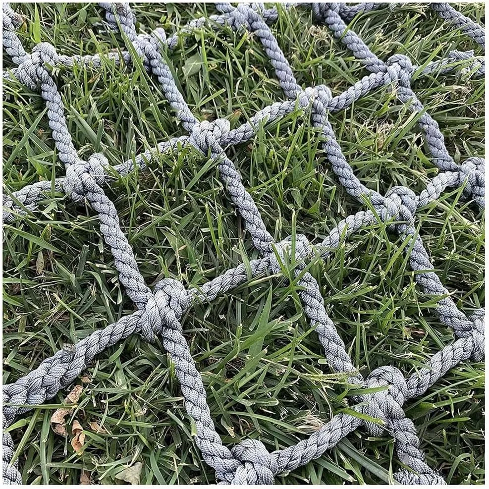 Child Safety Net Cargo Climbing Net Dia 10mm Outdoor Net Hammock Swing Safety Climbing Frame Climb Rope Netting Climbing Net(10mm-10cm,1X1m/3.3X3.3ft)
