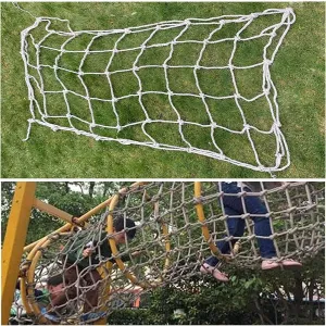 Children Climbing Net Rope for Kids Adult Playground Play Mesh Cargo Climbing Net Netting Outdoor Swingset Ladder Frame Nets,21.3 * 21.3ft