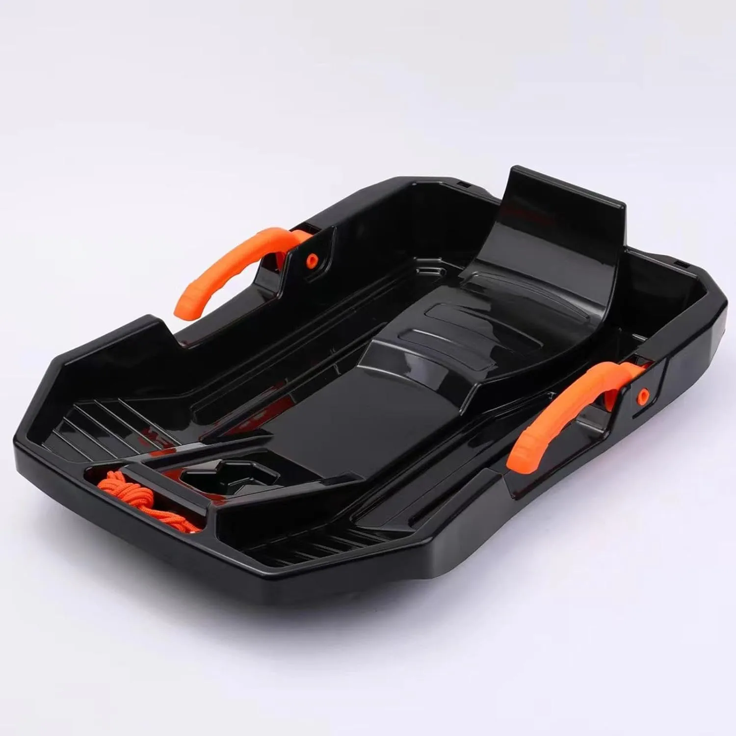 Children Downhill Toboggan Snow Sled with Brake Grass Sled Portable Length 62cm Versatile Dunes Sand Sled with Two Meter Rope