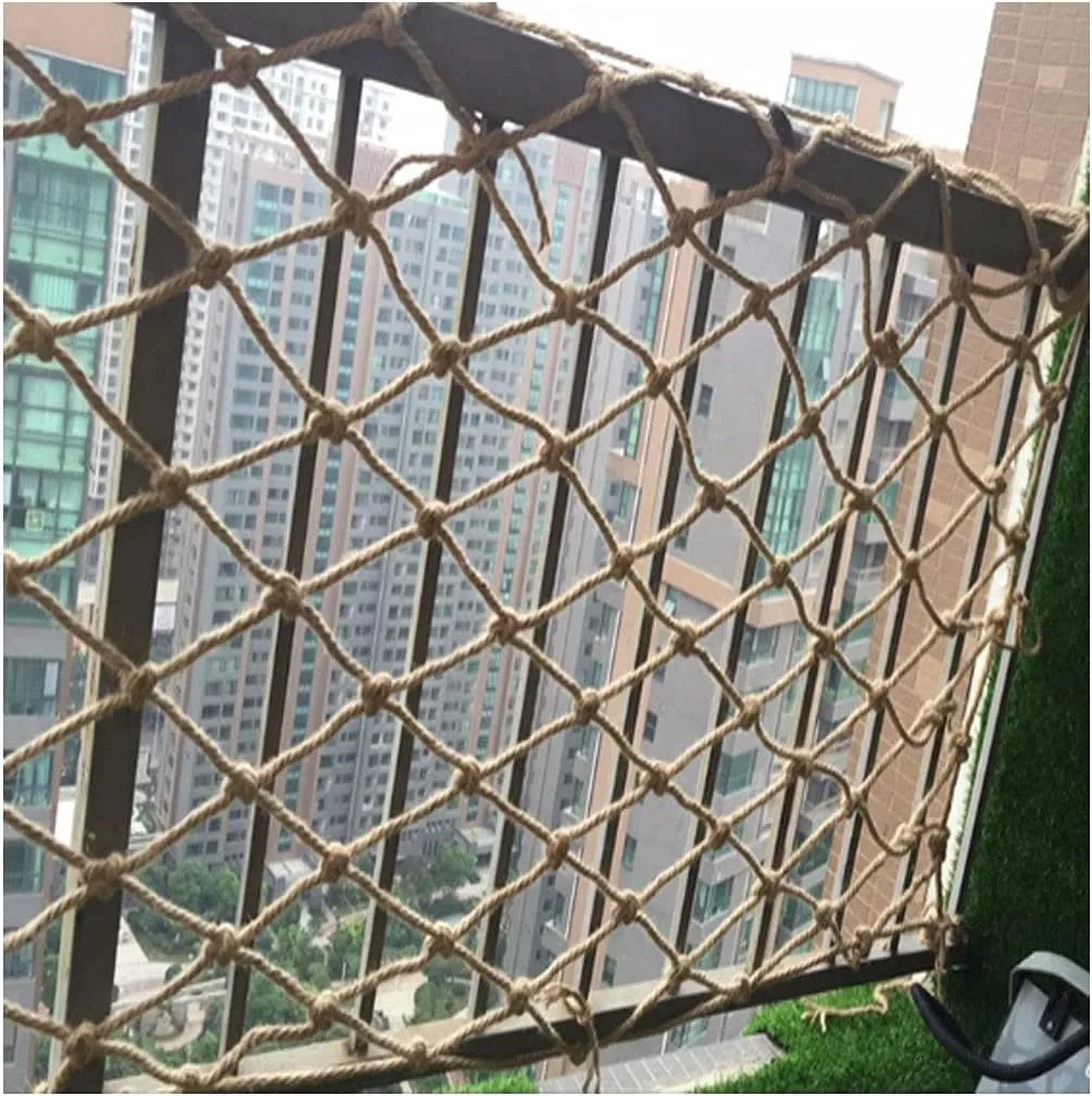 Children Railing Protective Net Heavy Duty Rope Netting Outdoor Playground Swingset Climbing Cargo Net Rock Rope Ladder Birds Net Grid 10cm (Size : 4 * 4m(13 * 13ft))