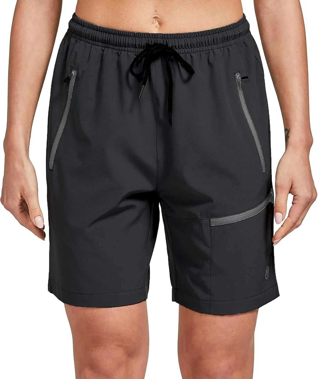 ChinFun Women's Stretch Cargo Shorts Lightweight Hiking Shorts Quick Dry Outdoor Shorts Water Resistant with 6 Pockets
