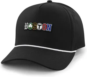 Chowdaheadz Boston Townie Pride PVC Rope Performance Hat Black