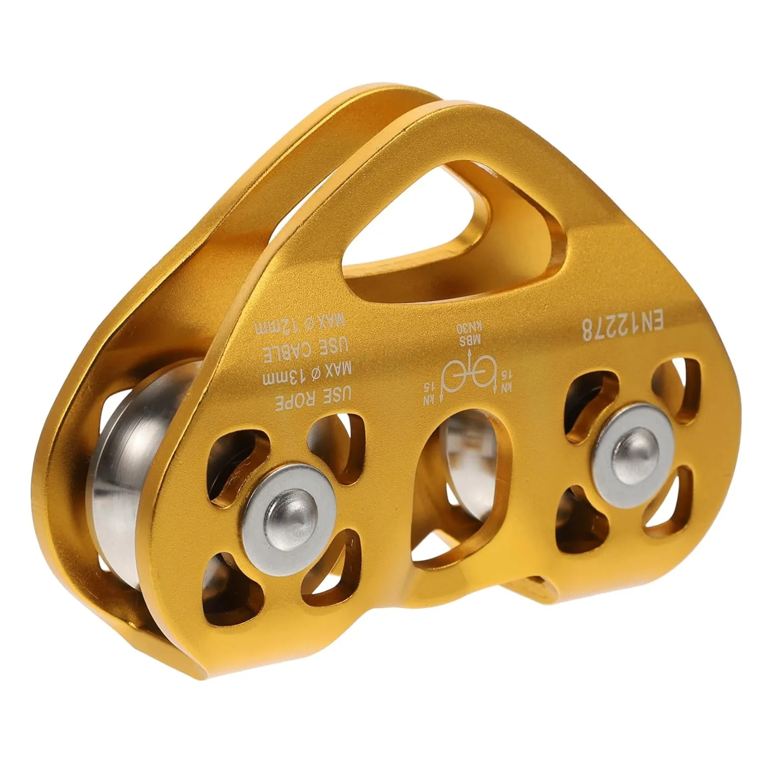 Ciieeo Double Pulleys Lifting System for Rope Transport Outdoor Equipment Large Climbing Pulley