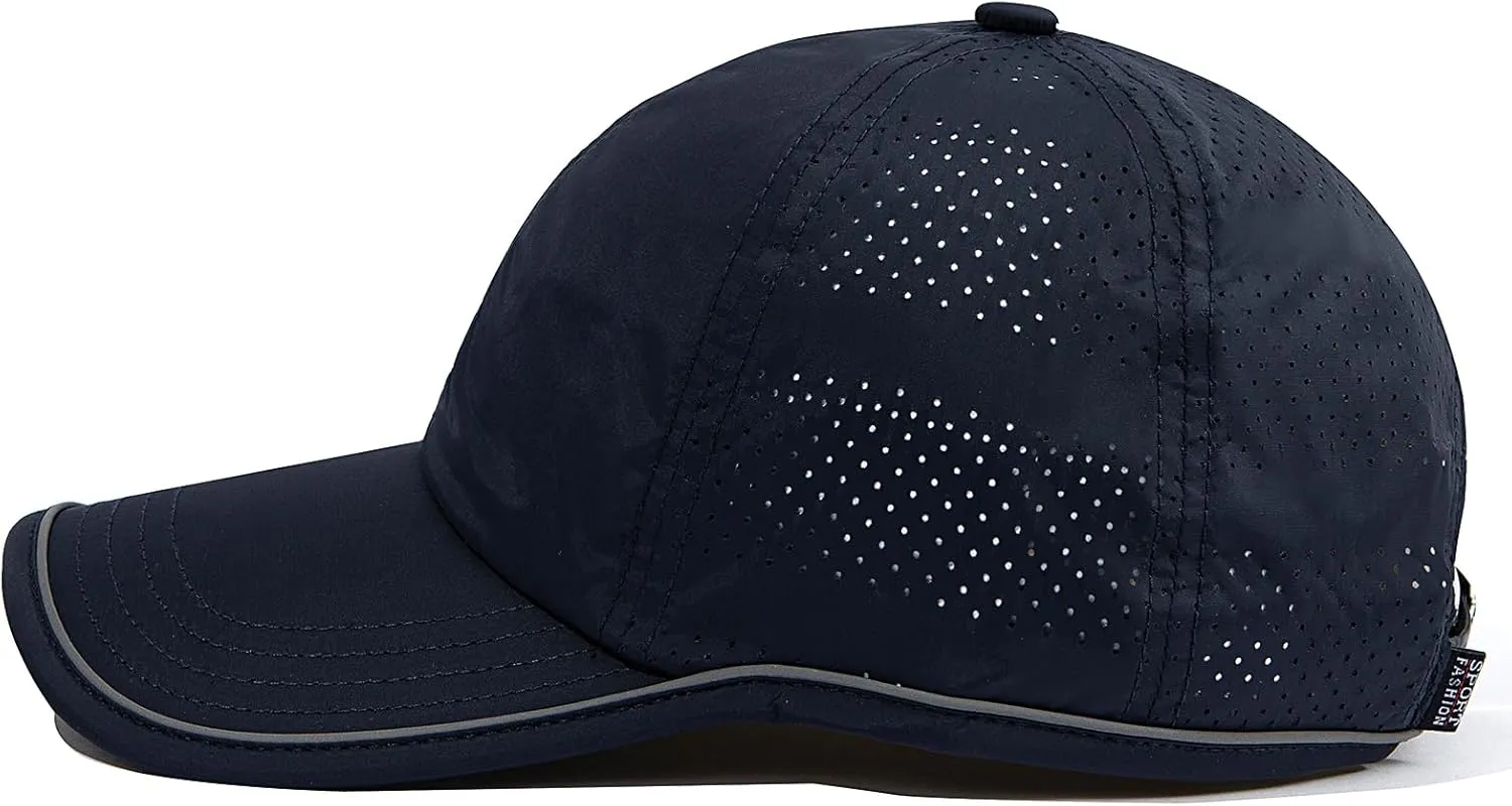 Clakllie Quick Dry Baseball Cap Lightweight Sun Hats Waterproof Running Hat Golf Hats UV Protection Outdoor Cap Tennies Hat