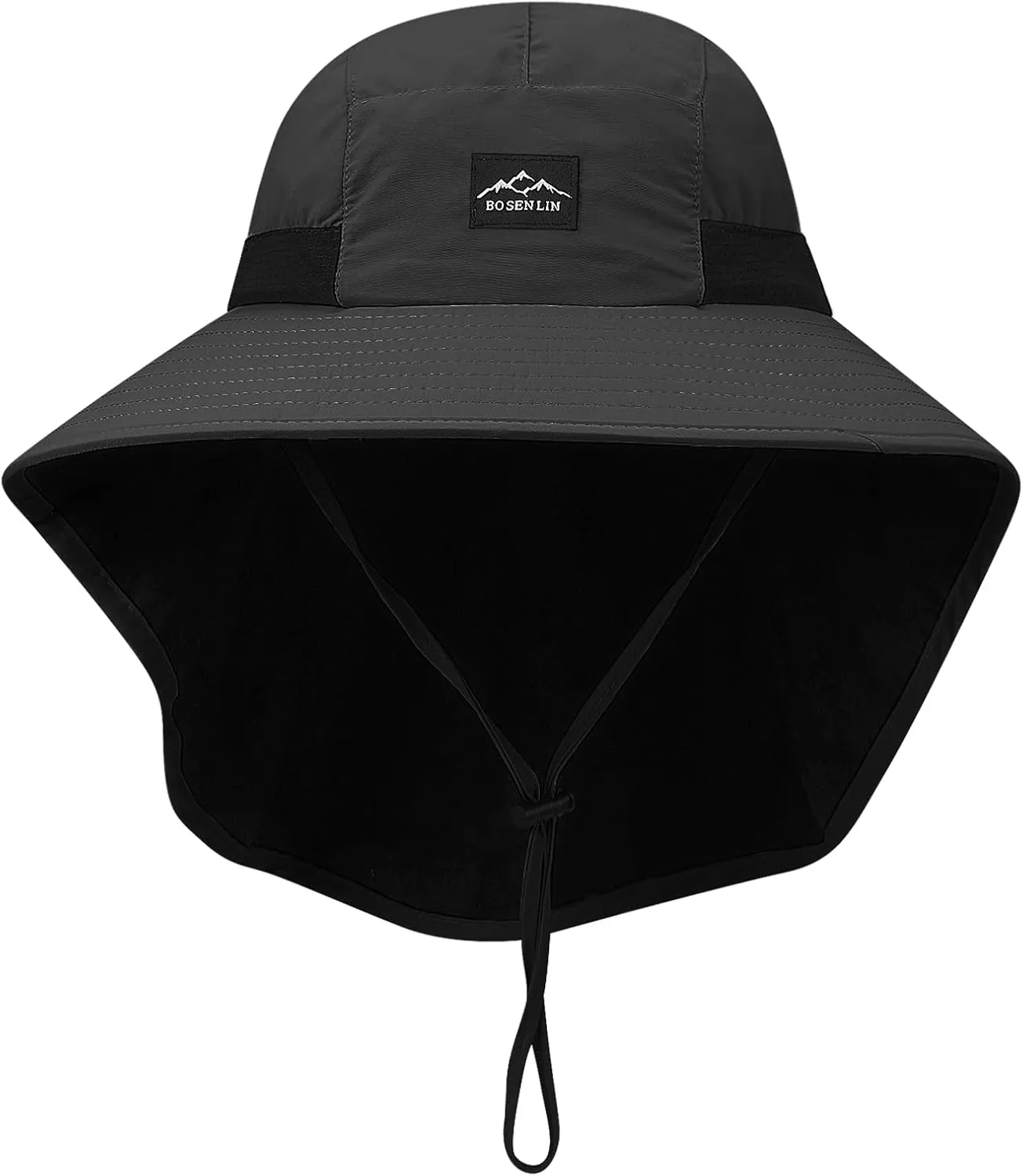 Clakllie Waterproof Wide Brim Sun Hat with Neck Flap UPF 50  Fishing Hats Sun Protection Gardening Safari Hat for Hiking
