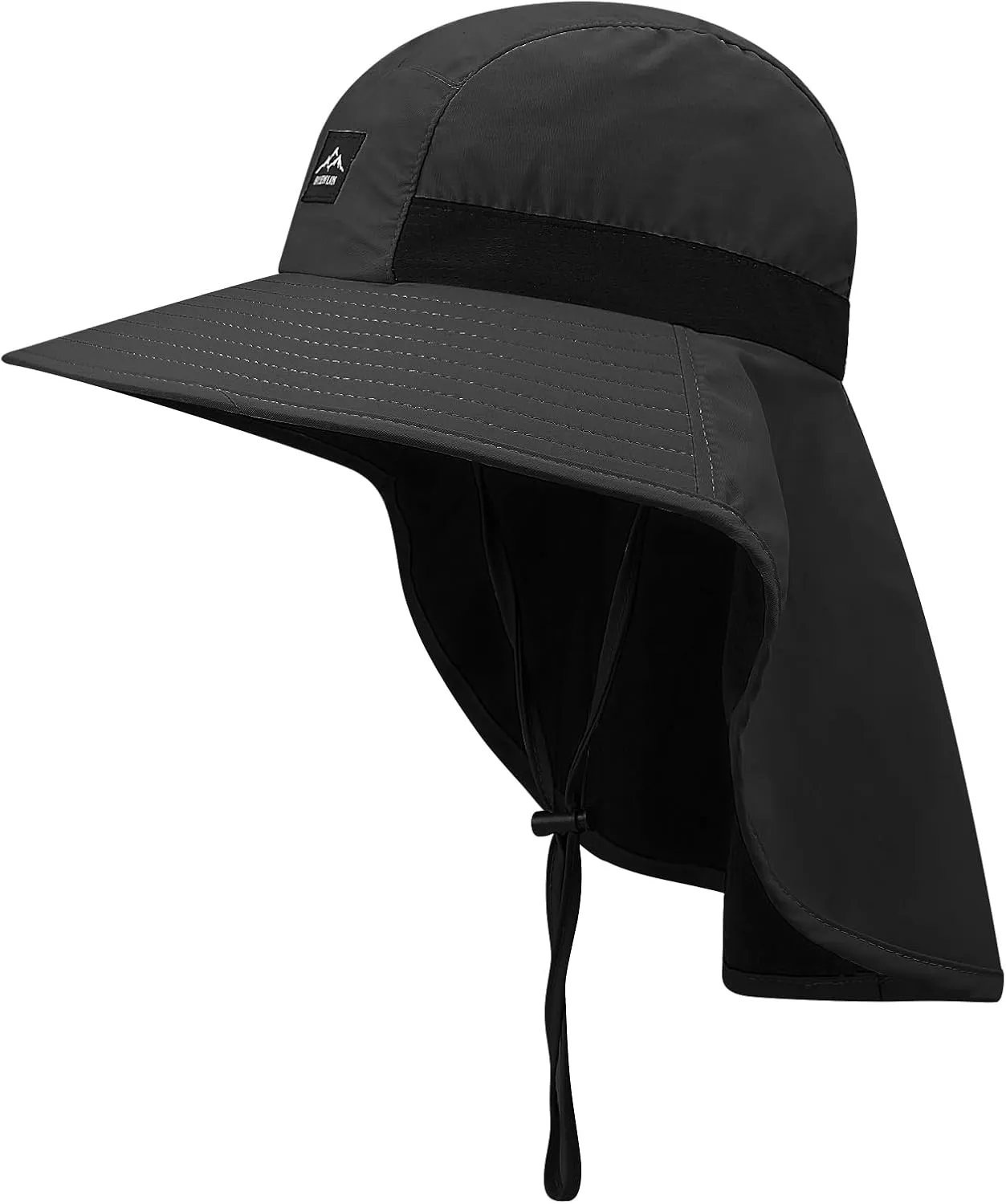 Clakllie Waterproof Wide Brim Sun Hat with Neck Flap UPF 50  Fishing Hats Sun Protection Gardening Safari Hat for Hiking