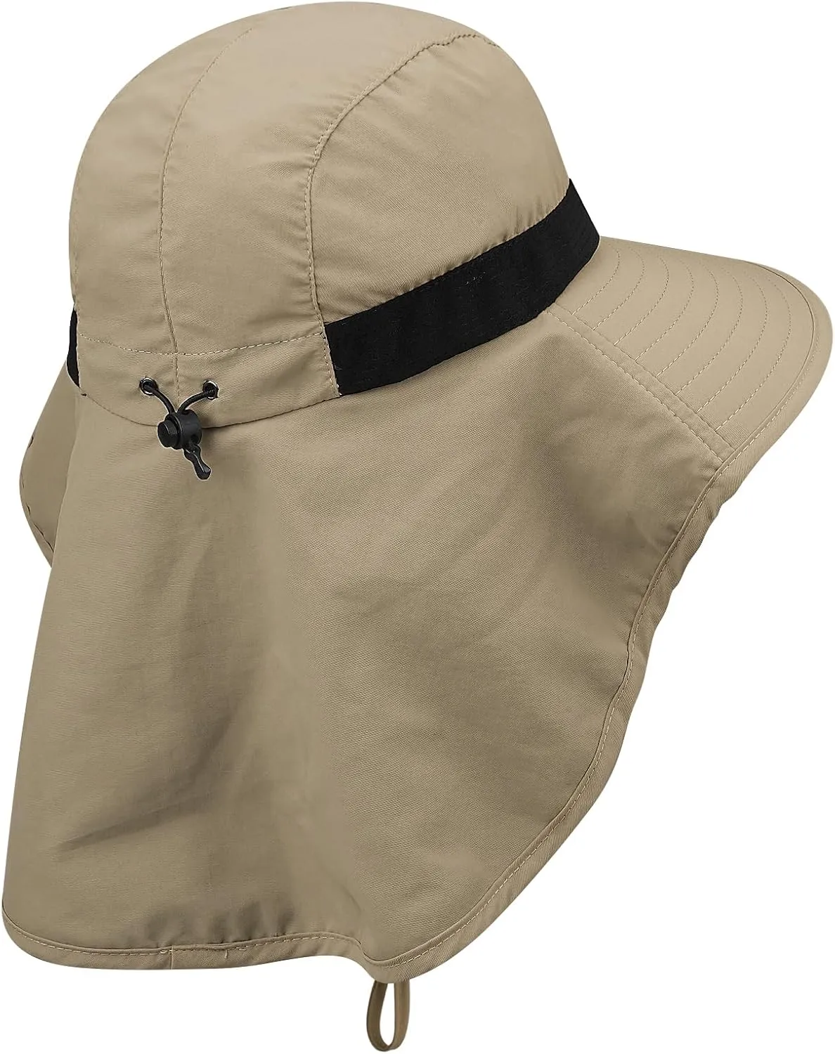 Clakllie Waterproof Wide Brim Sun Hat with Neck Flap UPF 50  Fishing Hats Sun Protection Gardening Safari Hat for Hiking
