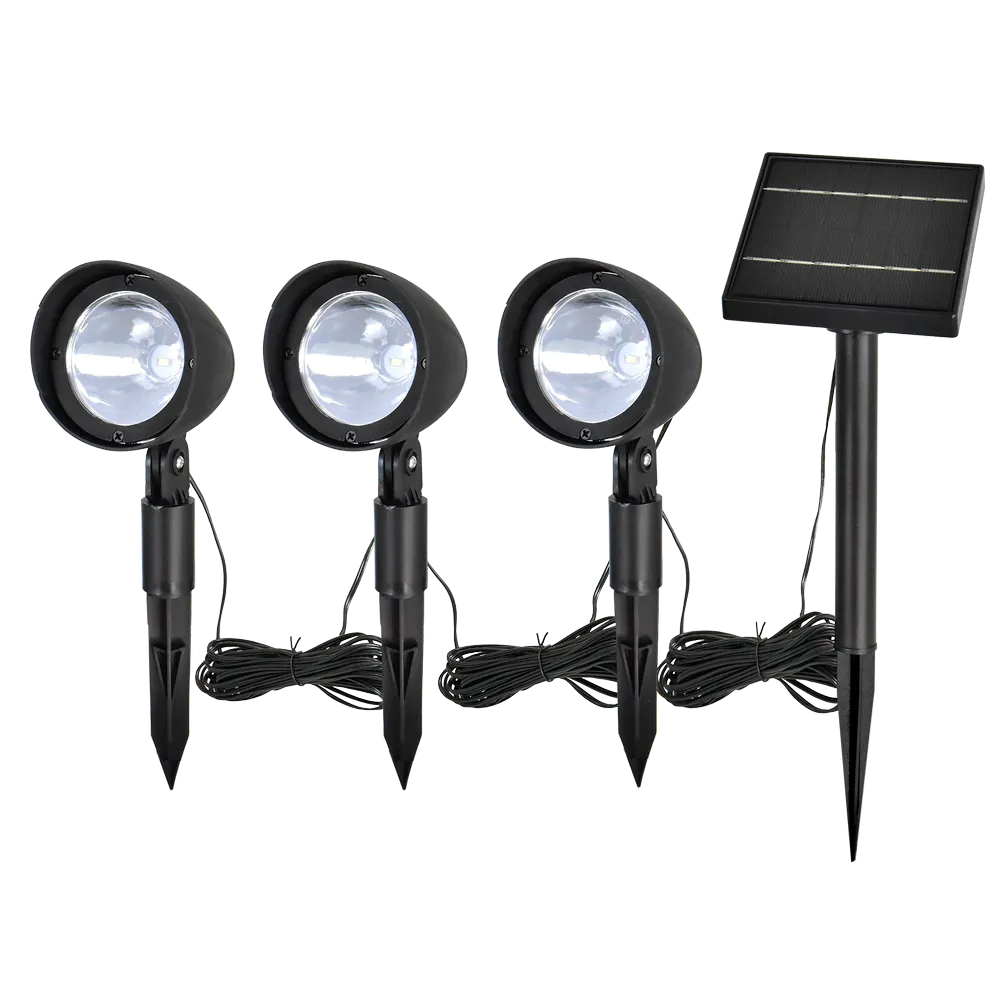 Click Aspen Solar LED Spot Light - 3 Pack / Rechargeable Batteries Included