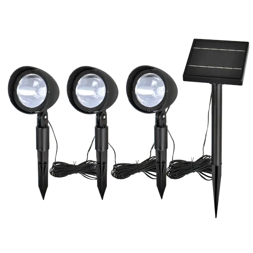 Click Aspen Solar LED Spot Light - 3 Pack / Rechargeable Batteries Included
