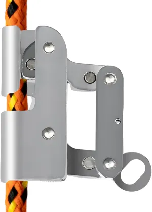 Climb Self Locking Rope Grab - Alloy Steel, Safety Protection 25 kN(Aprx 300LB), Used with 5/8’’ Lifeline Rope, for Construction, Climbing, Fall-Protection