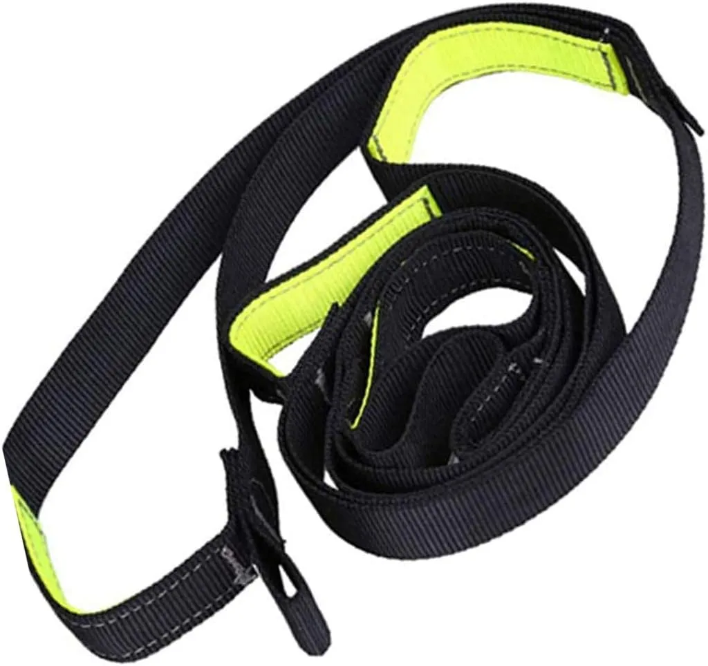 Climbing Aider 4 Step Foot Ascender Loop Climbing Rope Ladder Aid Tool Wear-Resisting Webbing Ladder for Rock Climbing Mountaineering Caving Rescue Aerial Work High Altitude Operations