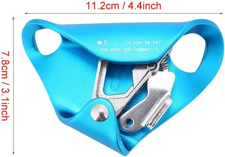 Climbing Ascender Riser, Fall Arrest Safty Gear 11.2x7.8x3.2cm/4.4x3.1x1.6in Rock Climbing Mountaineering Equipment for Climbing