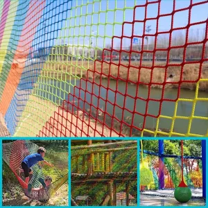 Climbing Cargo Net for Kids Outdoor Balcony & Playground Safety Net - Knotless Polyester Sports Netting