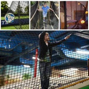 Climbing Cargo Net for Kids Outdoor Balcony & Playground Safety Net - Knotless Polyester Sports Netting