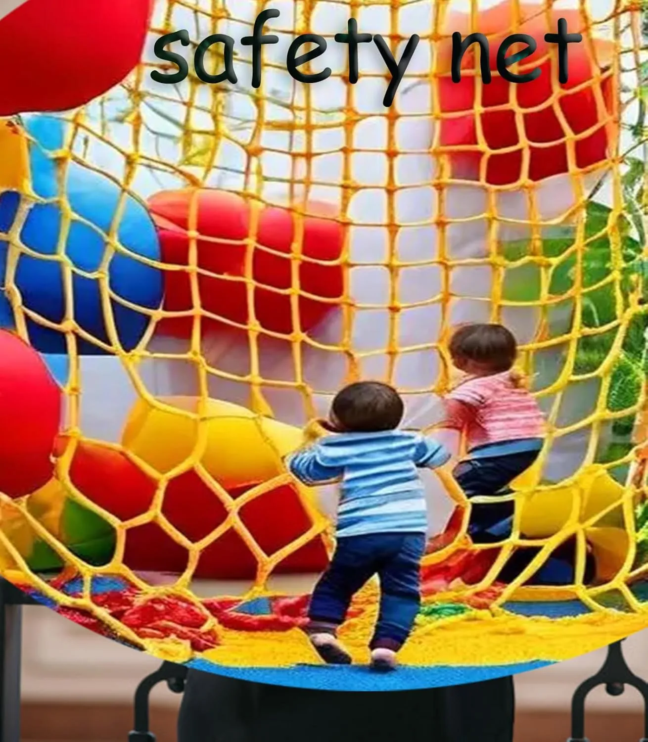 Climbing Cargo Net for Kids Outdoor Balcony Safety Net Rope Netting Playground Climbing Net Stairway Railing Safety Net for Children Pets Toys Knotless Polyester Sports Netting3.3X9.9FT
