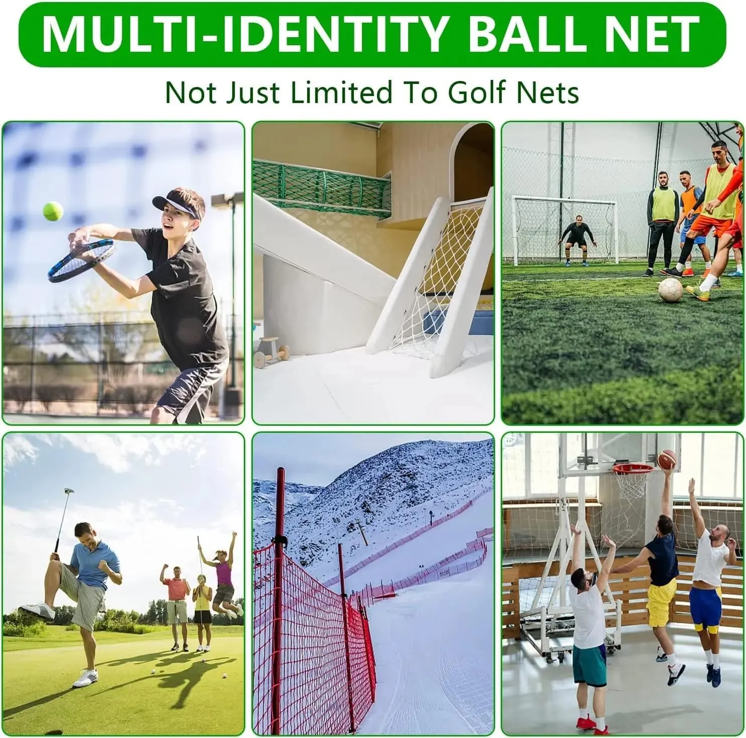 Climbing Cargo Net for Kids Outdoor Balcony Safety Net Rope Netting Playground Climbing Net Stairway Railing Safety Net for Children Pets Toys Knotless Polyester Sports Netting3.3X9.9FT