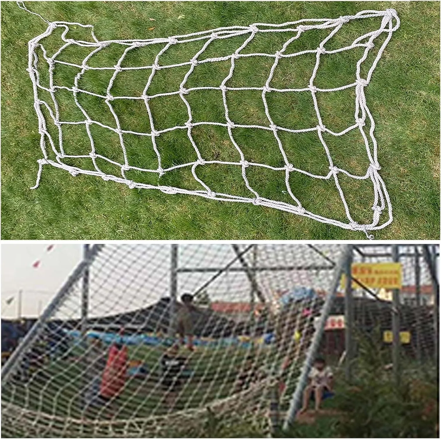 Climbing Cargo Net Kids Playground Patio Fence Protection Net for Kids Safety Netting Pet Rope Netting for Indoor Outdoor,236.22 * 393.7 inch