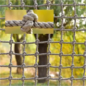 Climbing Cargo Rope Net, Safety Protection Net, Polyester Playground Climbing Net, Heavy Duty Climbing Net for Outdoor, Rope Ladder, Swingset, Treehouse(Size:2Mx8M(6.6FTx26.2FT))