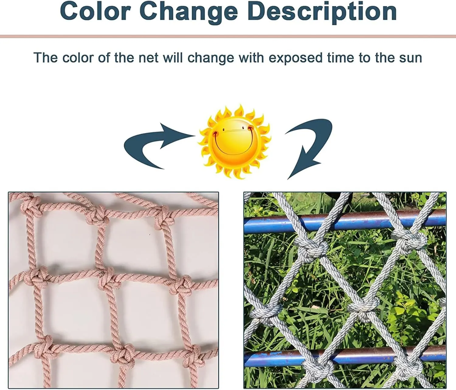 Climbing Cargo Rope Net Safety Protection Net, Polyester Playground Climbing Net, Heavy Duty Climbing Net for Outdoor, Rope Ladder, Treehouse(Size:1Mx4M(3.3FTx13.1FT))
