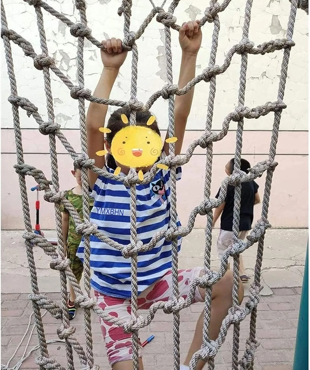Climbing Cargo Rope Net Safety Protection Net, Polyester Playground Climbing Net, Heavy Duty Climbing Net for Outdoor, Rope Ladder, Treehouse(Size:1Mx4M(3.3FTx13.1FT))