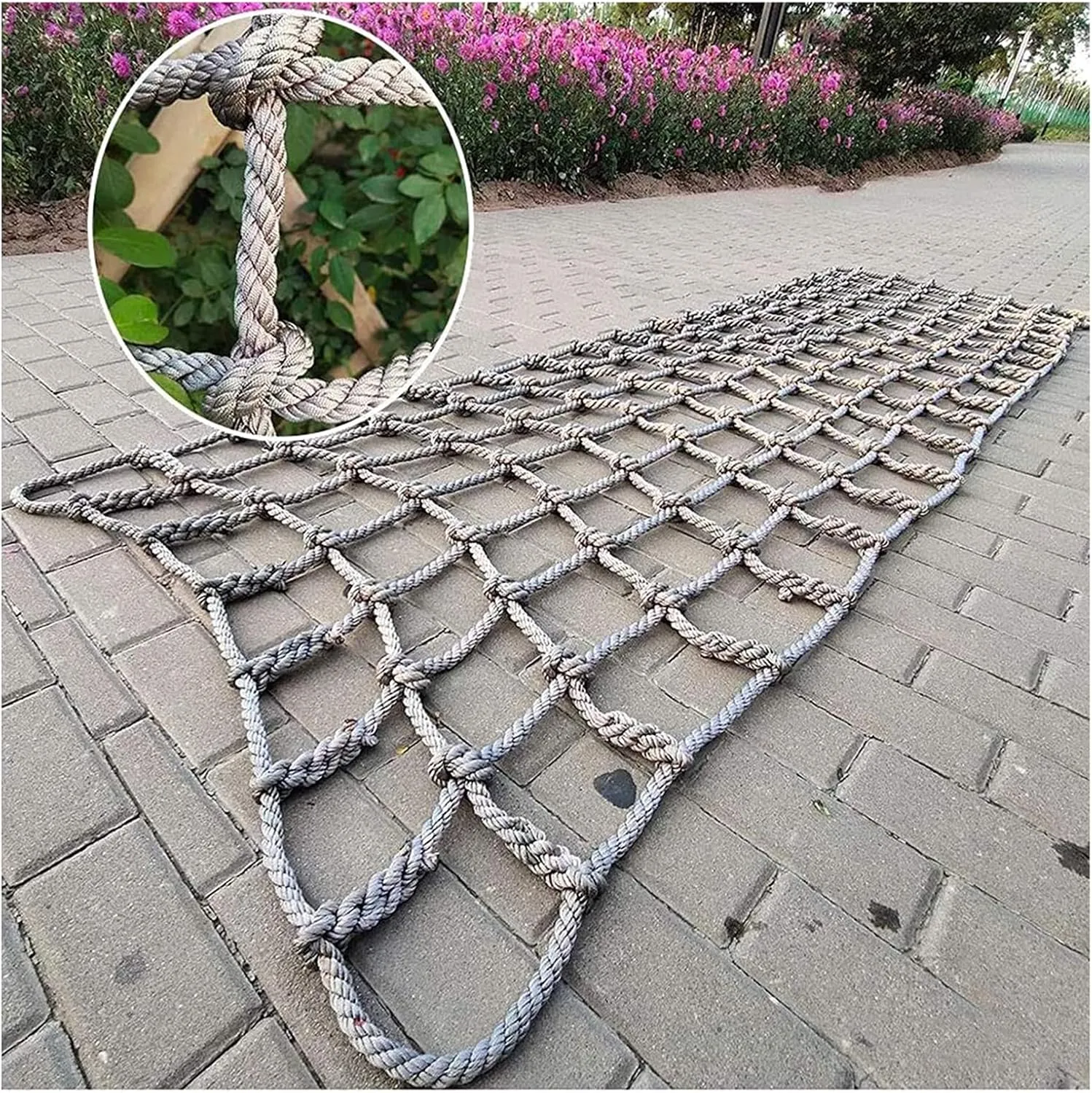 Climbing Frame Net Rope Playground Climbing Net Indoor Sturdy Climbing Cargo Net Support Climbing Netting for Treehouse,1 * 6m