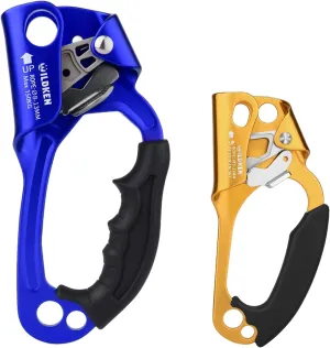 Climbing Hand Ascender Outdoor Mountaineering Tree Arborist Climbing Rappelling Equip Hand Ascender for 8-14MM, 8-18MM, Rope Left Right Hand Ascender