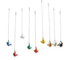 Climbing Man Classic Wall-Art Sculpture | 9-Pack
