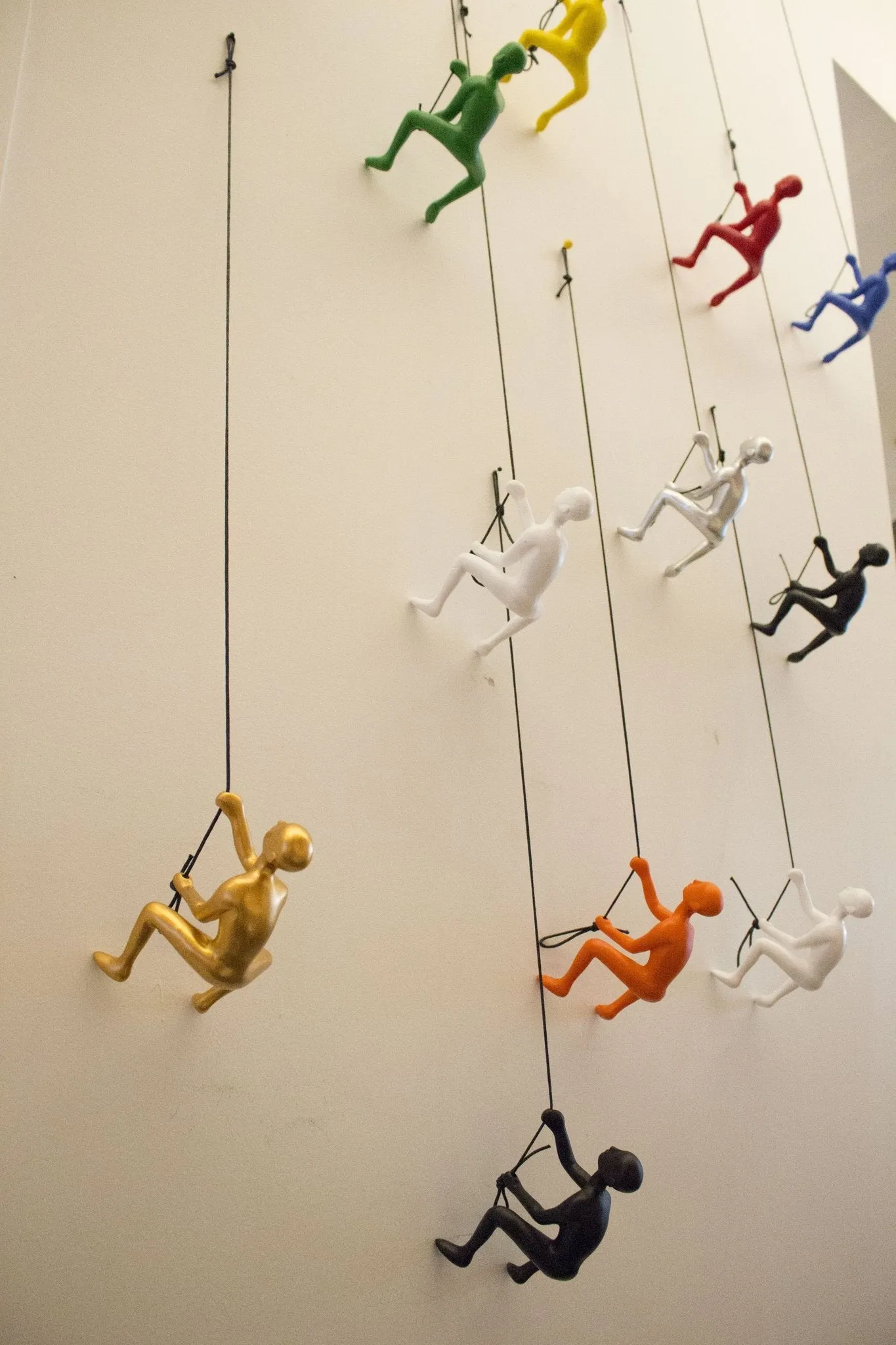 Climbing Man Classic Wall-Art Sculpture | 9-Pack