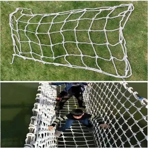 Climbing Net Cargo Heavy Duty Playground Climbing Net for Kids, Outdoor Rope Ladder Fence Frame Climbing Netting Cords Dia 10 Mm,9.5 * 10m